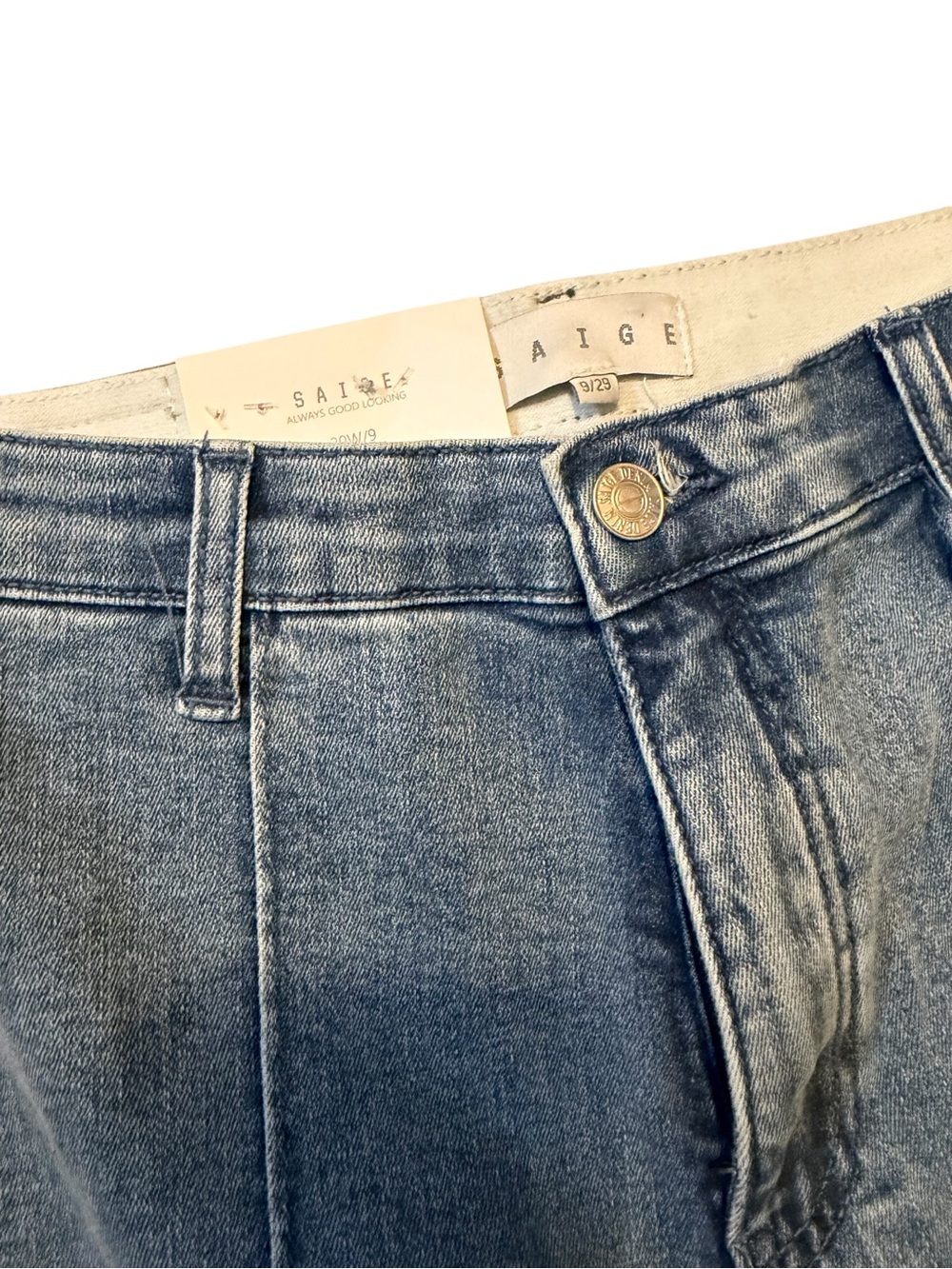 Saige Tummy Control Stretchy Wide Seam Detailed Jeans NWT Size 29 - Picture 13 of 16